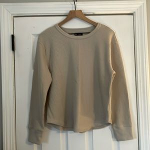 Gap - Waffle knit crew neck long sleeve top- size Medium - NWT